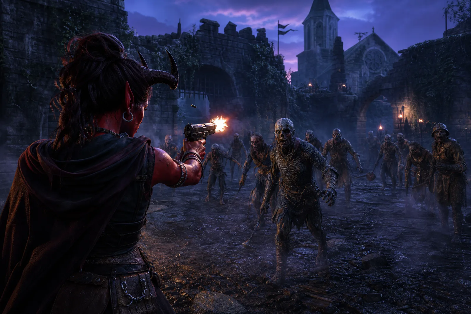 Patch 2.3 — DNDAI x Zombies A forged DNDAI hero holding the keep against a zombie wave